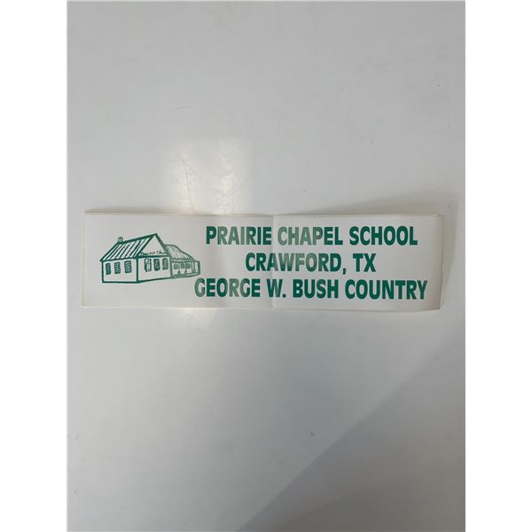 Prairie Chapel School bumper sticker