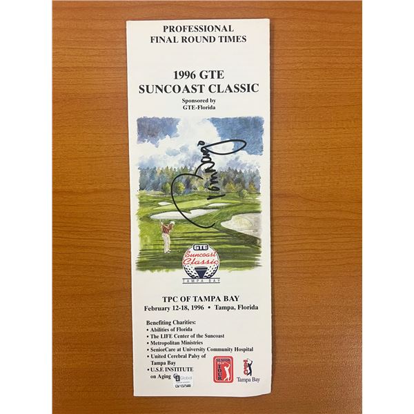 1996 GTE Suncoast Tampa Classic Tom Wargo Signed Golf Tournament Program