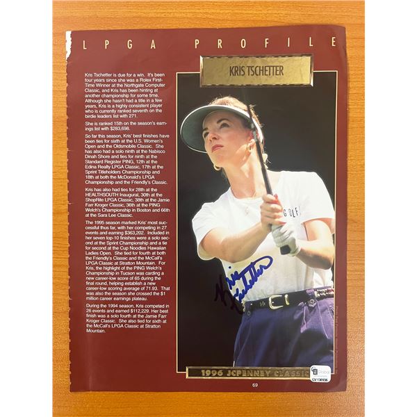 Kris Tschetter signed LGPA profile page