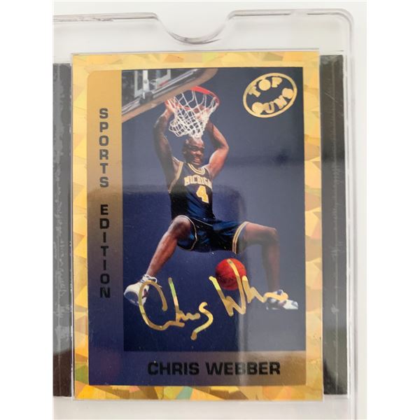 Chris Webber Top Guns Facsimile Signed Framed Basketball Card Sports Edition