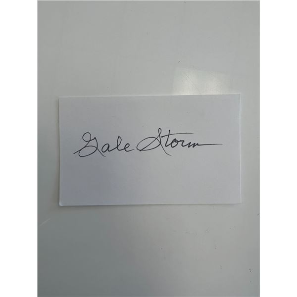 Actress and singer Gale Storm original signature