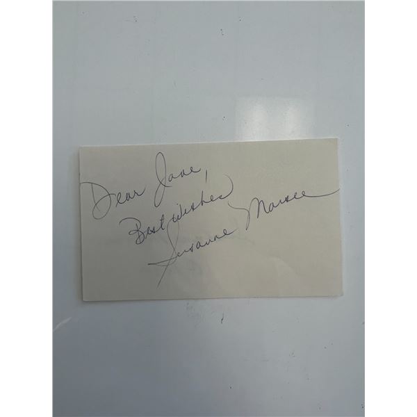 Opera singer Susanne Marsee original signature