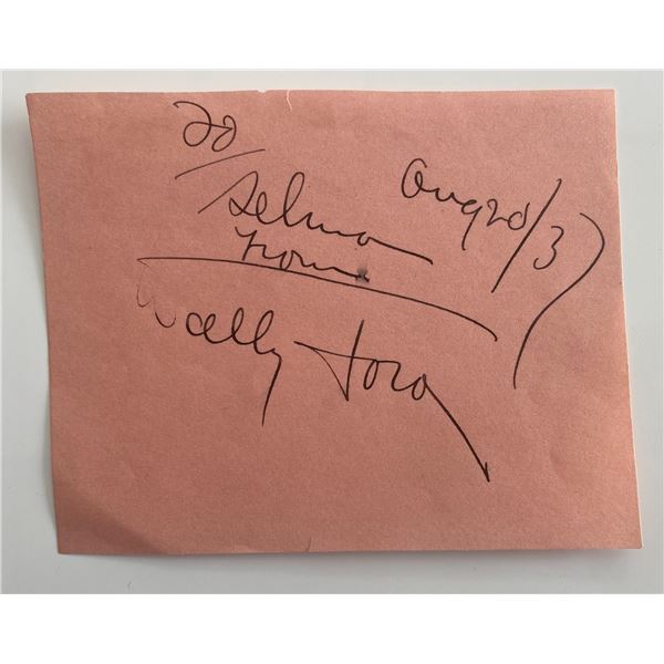 Wally Tora original signature