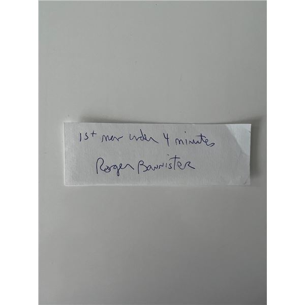 Roger Bannister original signature