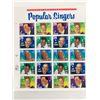 Image 1 : USPS Popular Singers Sheet of Twenty 29 Cent Stamps Scott 2849-2853