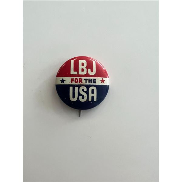 LBJ for the USA political pin