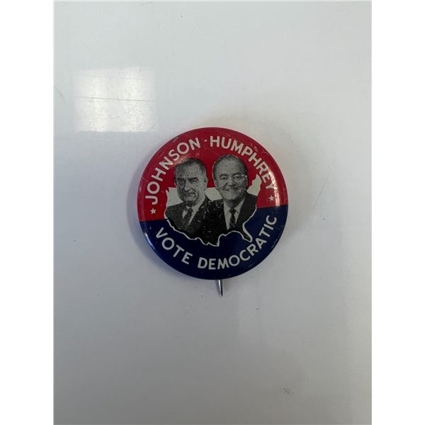Johnson-Humphrey presidential campaign pin