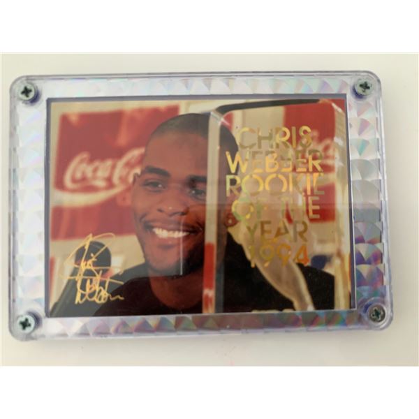 Chris Webber Rookie of the Year 1994 Facsimile Signed Framed Basketball Card