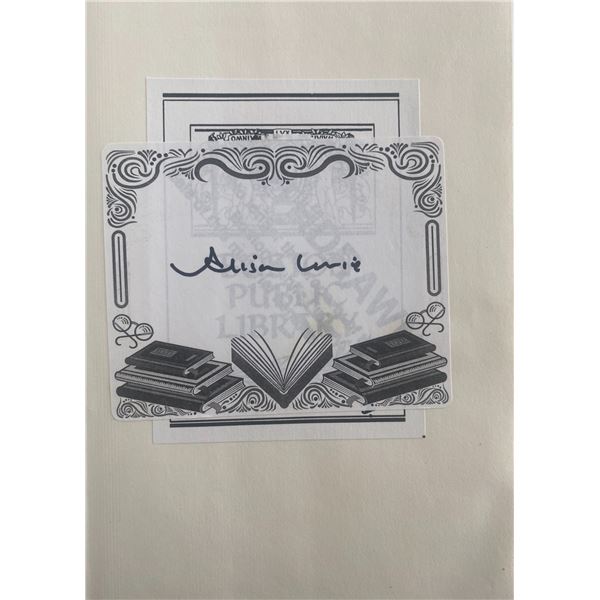 Alison Lurie signed book with book plate