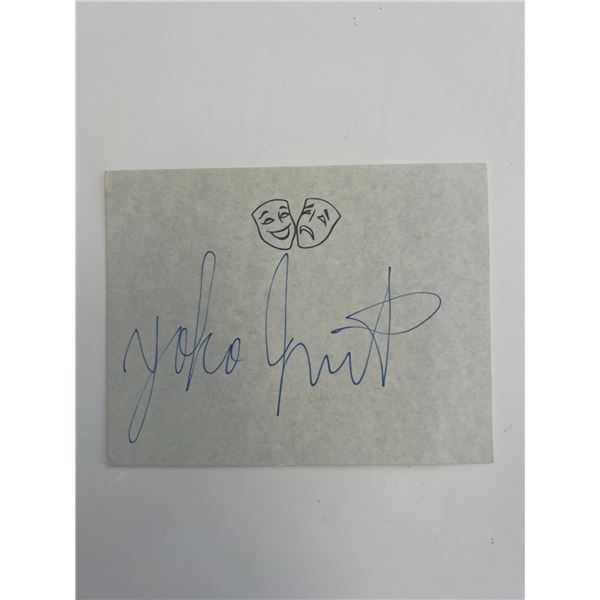 Japanese ballerina Yoko Morishita original signature