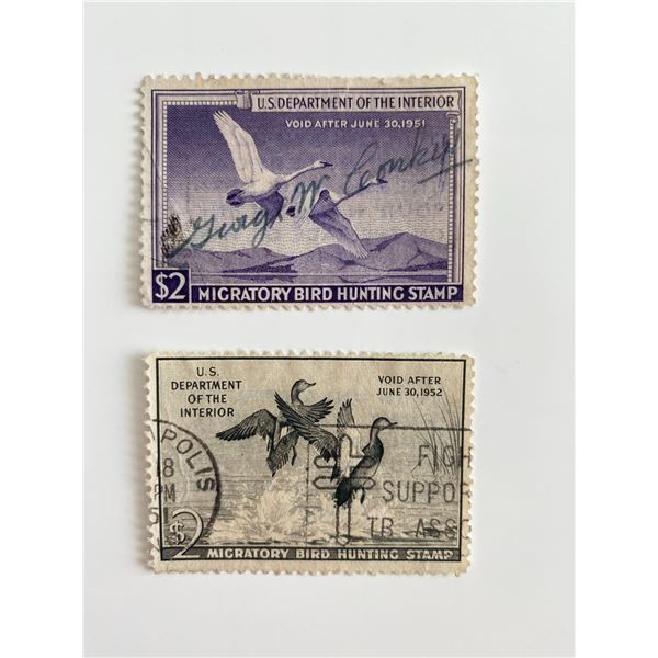 Migratory Bird Hunting Stamp set of 2