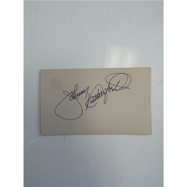 Indy race car driver Johnny Rutherford original signature