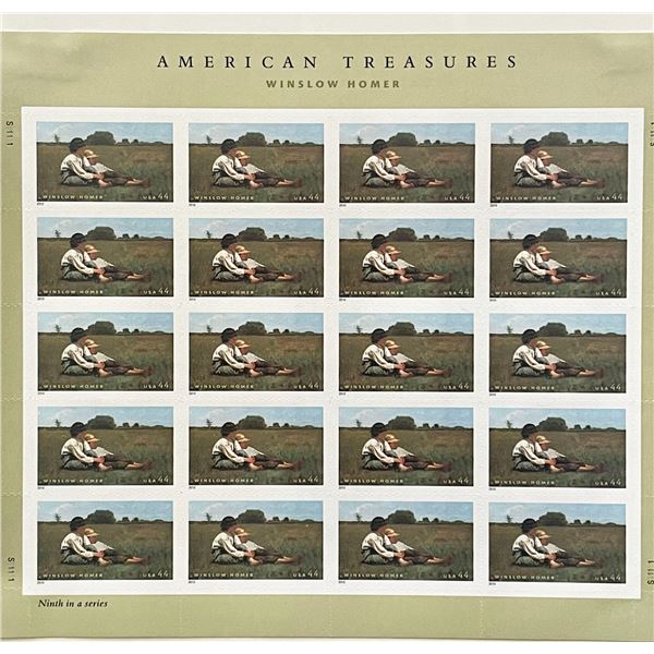 2010 American Treasures Winslow Homer stamp set of 20