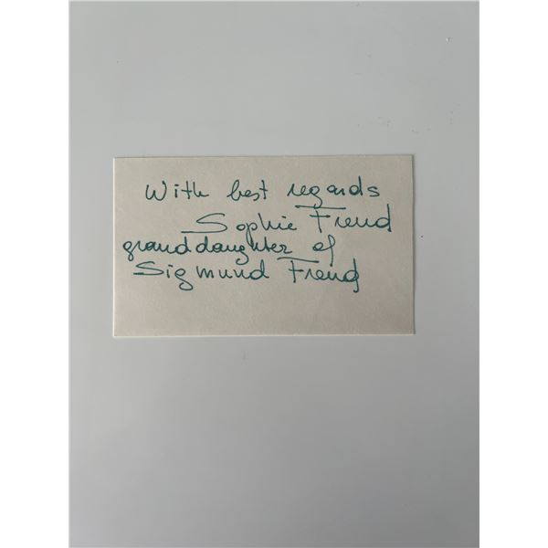 Sophie Freud original signature