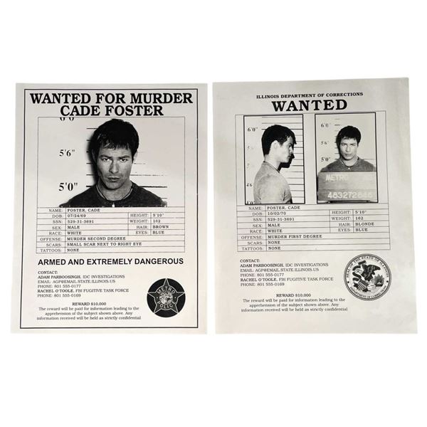 First Wave (1998–2001) - Set of 2 Cade Foster Wanted Posters