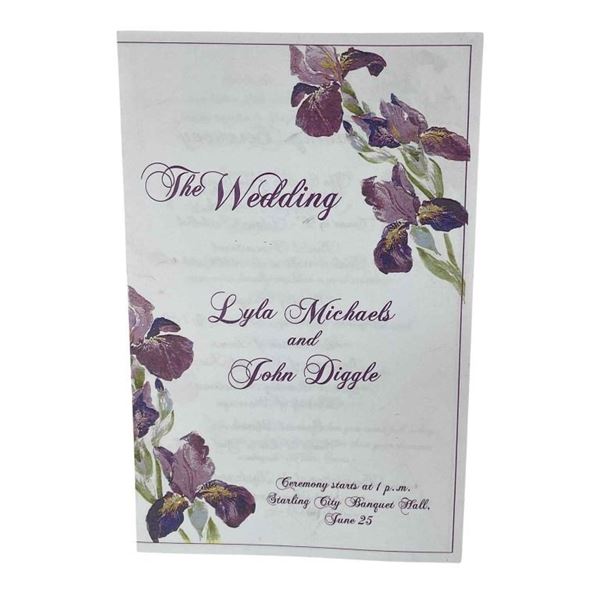 Arrow TV Series (2012-2020) - John Diggle and Lyla Michaels Wedding Program