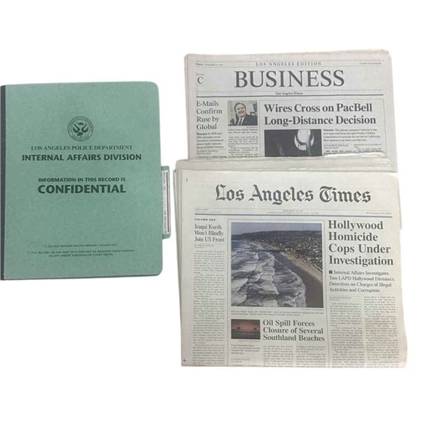 Hollywood Homicide (2003) - Harrison Ford File and Los Angeles Times Newspapers