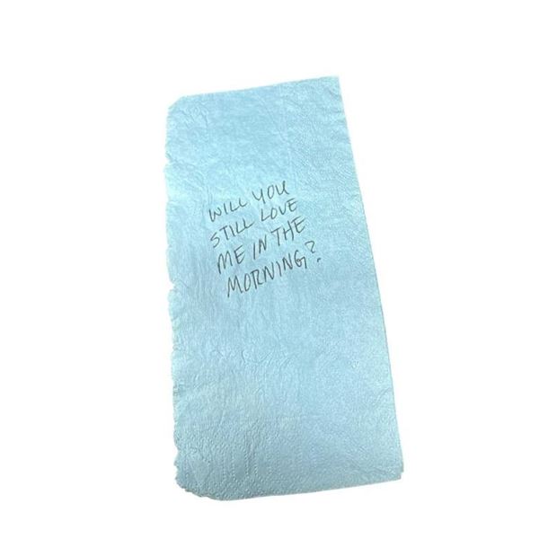 Click (2006) - Adam Sandler "Will you still love me in the morning" Napkin Note