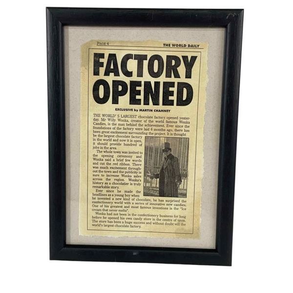 Charlie and the Chocolate Factory (2005) - Framed Newspaper Clipping (Wonka's Office)