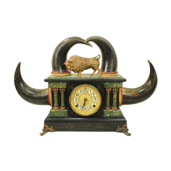 Outstanding Horn Mantle Clock