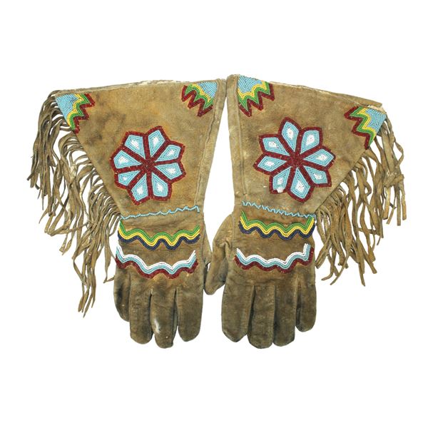 Blackfoot Beaded Gauntlets