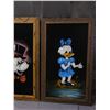Image 2 : Lot of 3 Vintage Velvet Paintings Donald and Daffy Duck, Mickey Mouse