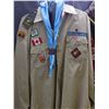 Image 2 : Lot of 3 Vintage 1970s Boy Scouts Uniforms with Assorted Patches, scarfs, hats, ties
