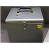 Image 3 : Lot of 2 Heavy Duty Metal Storage Containers 1 Locking w Key