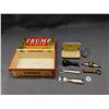 Image 1 : Junk Drawer Trump Cigar Box, Bottle Openers, Stamp, Patch, Watch, Pin
