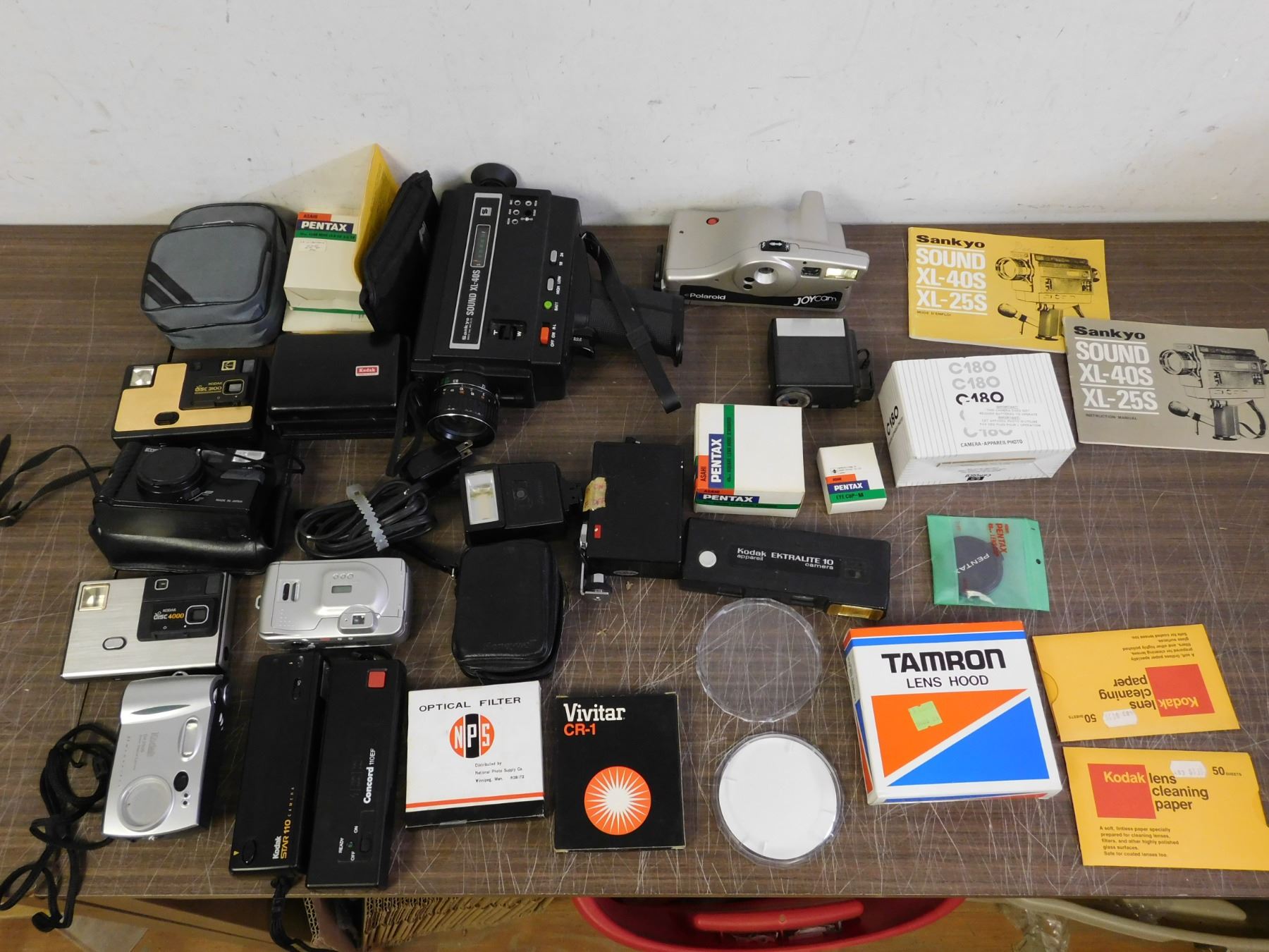 Large Lot of Assorted Analog Film Cameras and Accessories