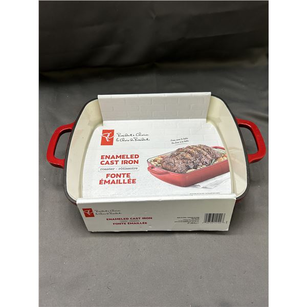 Presidents Choice Cast Iron Enameled Roaster Cooking Dish