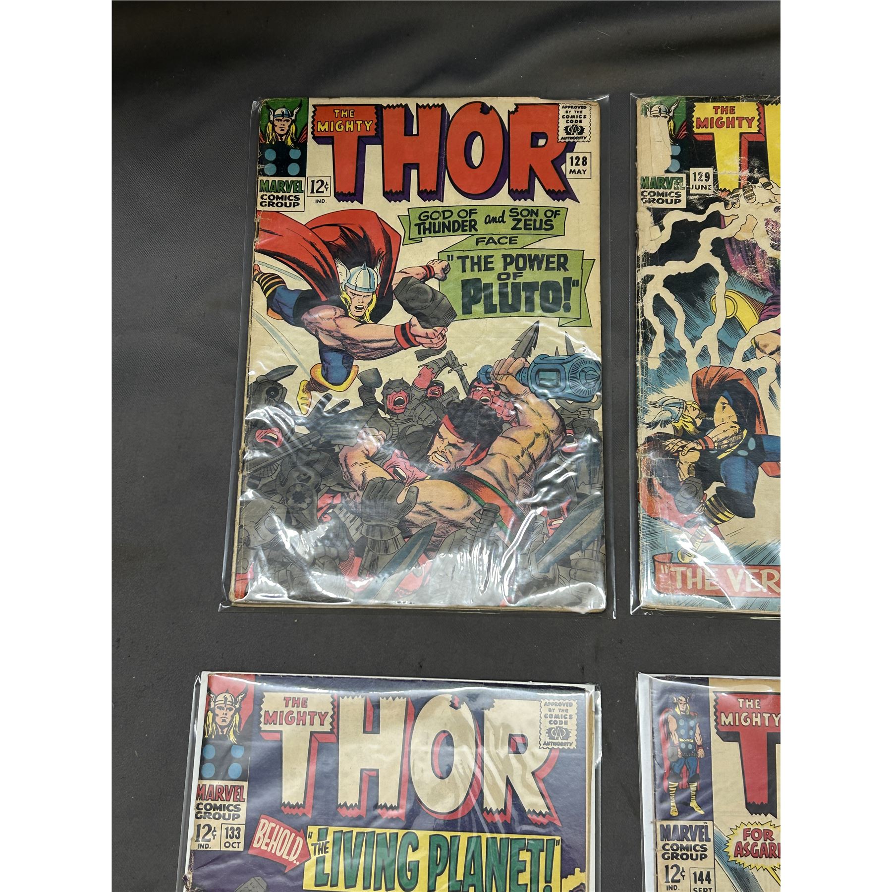 Thor 12c Vintage Comic Books #'s 128, 129, 133, 134 Marvel