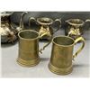 Image 2 : Toronto SP Company Silverware Tea Pot, Cream and Sugar(2), 2 Brass Mugs