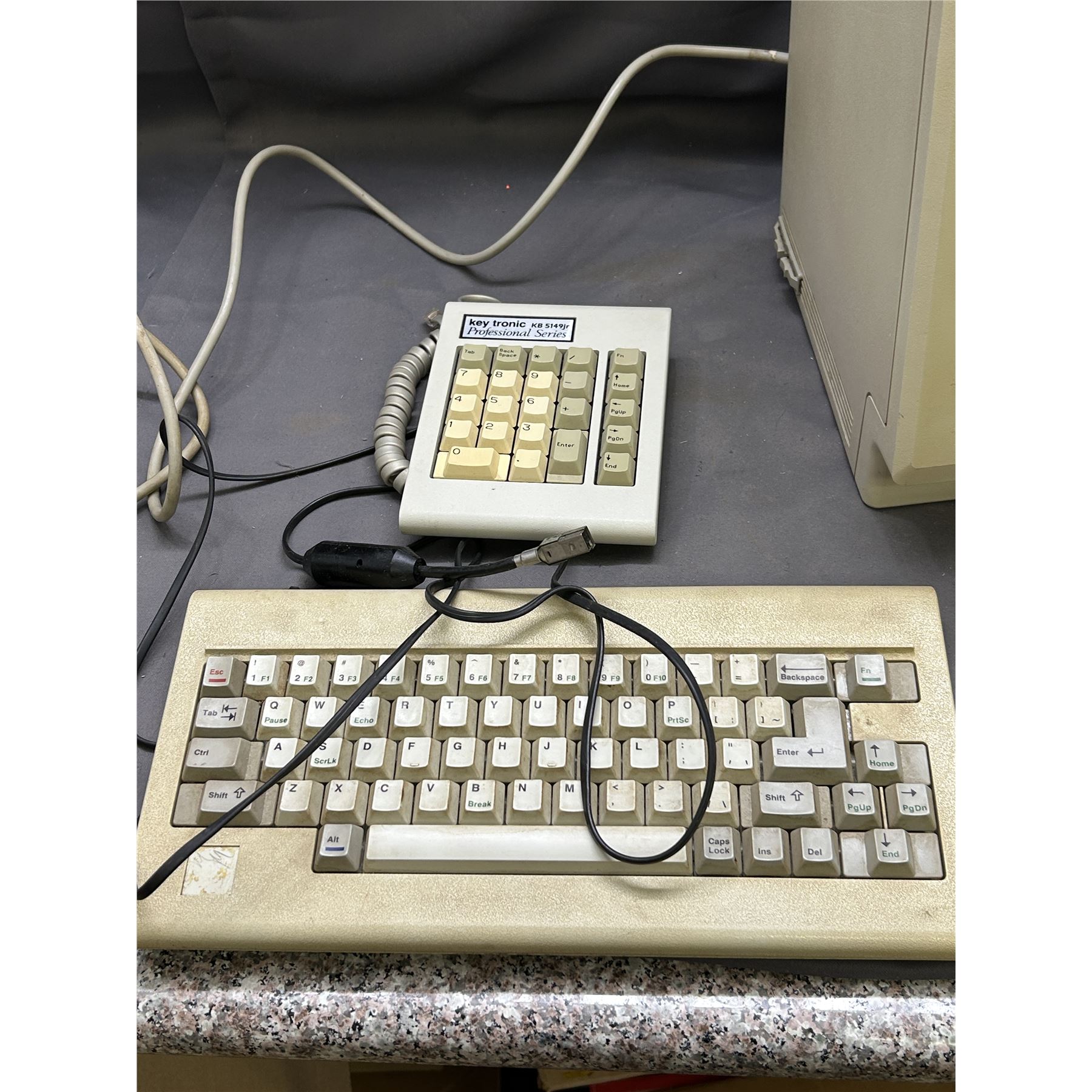 Vintage Macintosh Plus Apple Computer, Keyboard, Accessories