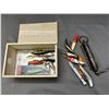 Image 1 : Fishing Lures & Scale in Wooden Box