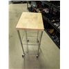 Image 4 : Butcher Block Top Kitchen Cart