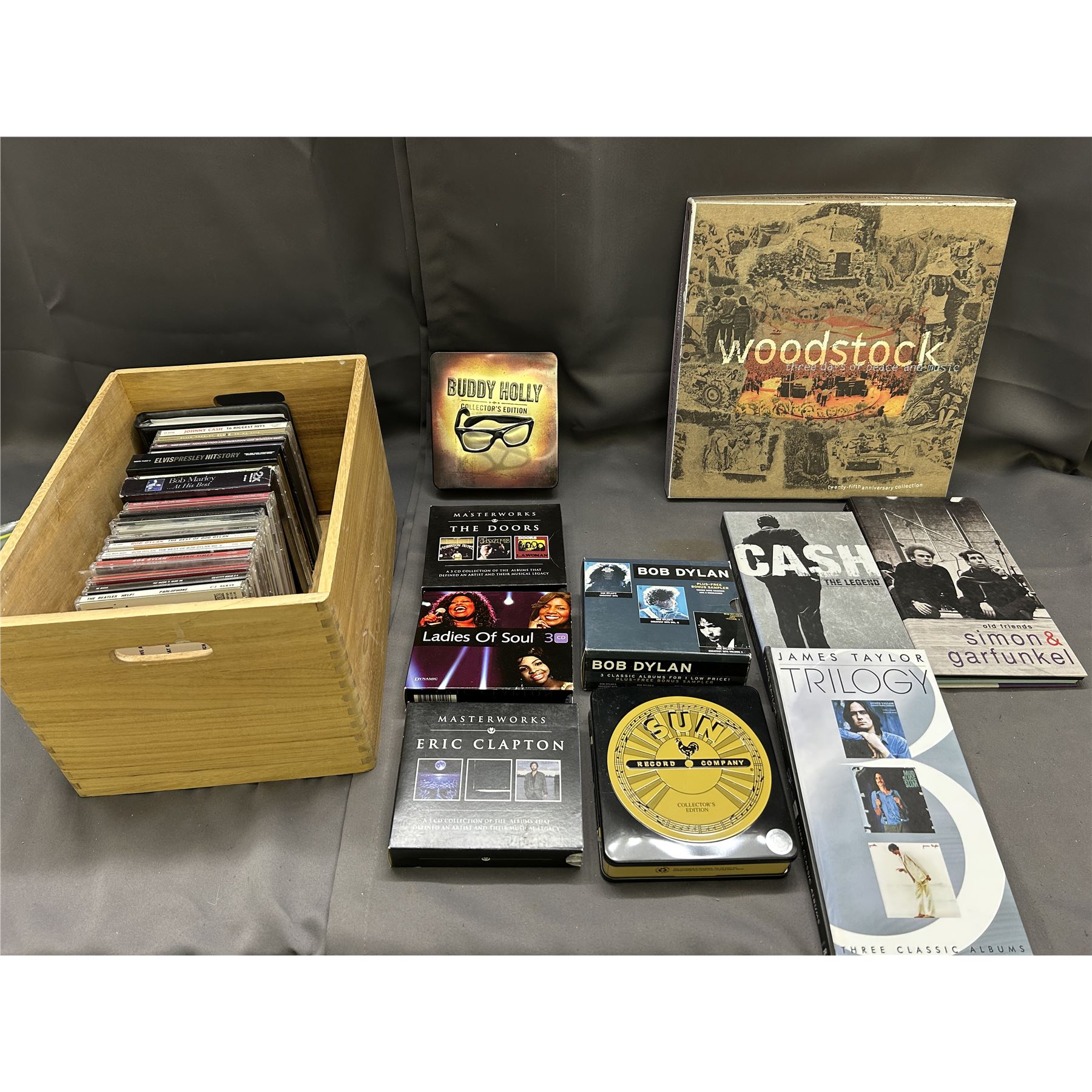 Crate of CDs, Collected Works, Best of, Box Set Albums, Bob Dylan ...