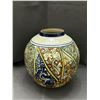 Image 1 : Hand Painted Pottery Vase 12" tall