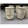 Image 2 : Lot of Manoir Collection Pottery Ceramic Mugs Farm / Cabin / Buildings