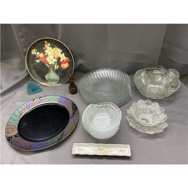 Shell Glass Servers, Plates, Misc Kitchen