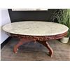 Image 1 : Marble Top Vintage Coffee Table, Wooden Base. MCM Vintage