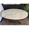 Image 2 : Marble Top Vintage Coffee Table, Wooden Base. MCM Vintage