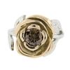 Image 5 : 18k White & Rose Gold GIA 1.04 ctw Round Fancy Orange Brown Diamond Flower Ring