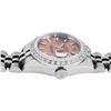 Image 5 : Rolex Ladies Stainless Steel Salmon Dial White Gold Diamond Bezel Datejust Hidde