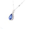 Image 3 : Fashion Pear Shaped Tanzanite Pendant and Chain