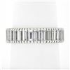 Image 4 : Vintage Platinum 4.60 ctw Straight Baguette Prong Set Diamond Eternity Band Ring