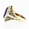 Image 6 : Antique Art Deco 14k Gold Custom Marquise Cut Bezel Set Amethyst Solitaire Ring