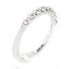 Image 8 : NEW 14K White Gold 0.36 ctw Round Diamond Center Shared Prong Wedding Band Ring