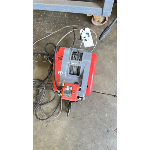OVERHEAD INDUSTRIAL 250KG, 30M WINCH