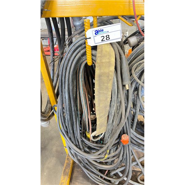 GROUP OF ASSORTED WELDING CABLES